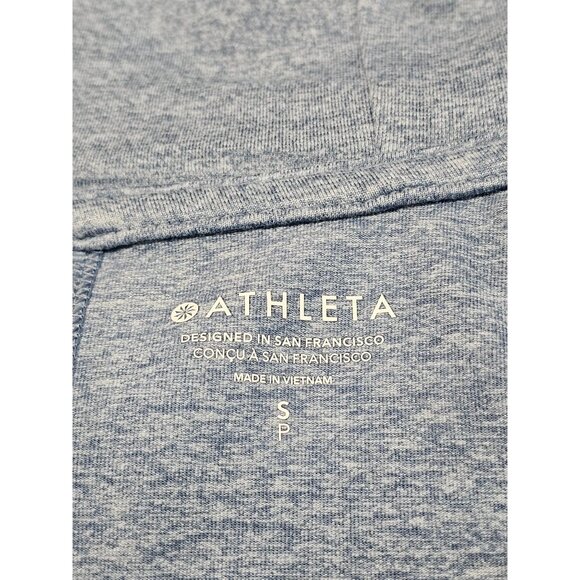 NWT Athleta Women's Blue Wrap Cardigan Quarry Hoodie Pockets Open Size S 2746 - Picture 13 of 14